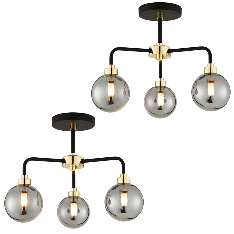 Bainville Glass Semi Flush Mount