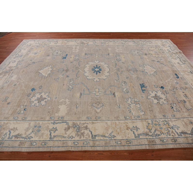 Vegetable Dye Wool Oushak Turkish Area Rug 8x12