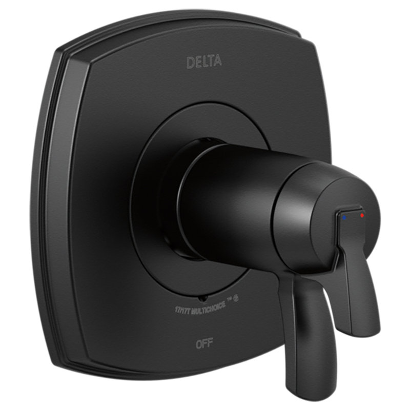 Garniture de robinet de robinet thermostatique Stryke 17, Noir mat