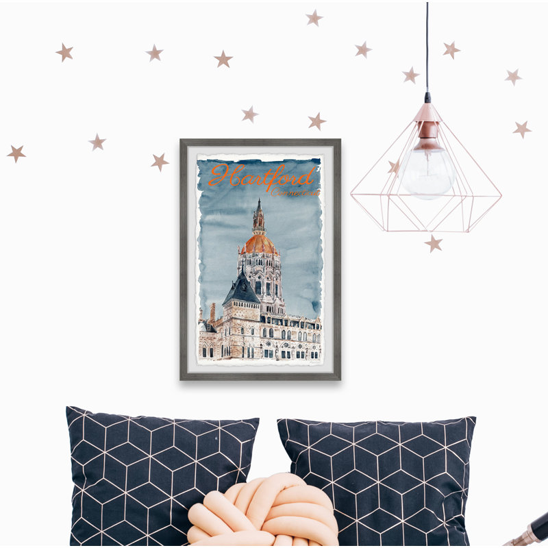 Hartford, Connecticut - Impression de cadre photo sur papier, H 30 po x l 20 po x P 1,5 po