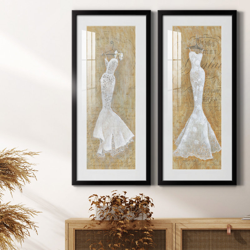 «Silver Wedding III» - reproduction encadrée de qualité supérieure - prête à être accrochée, Cadre noir
