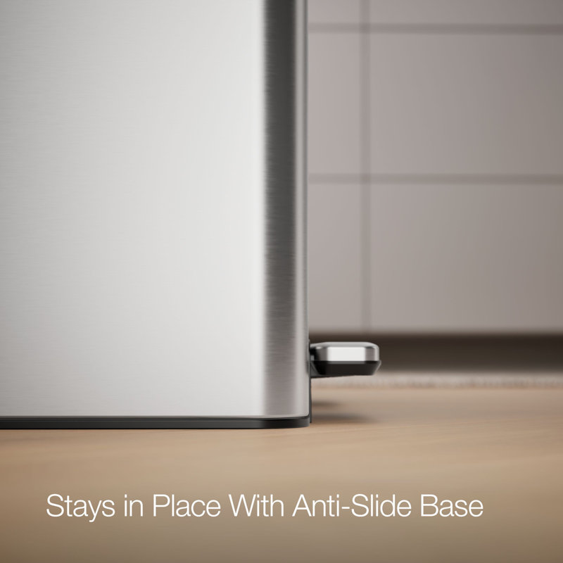 82-Liter Stainless Steel Dual-Bin Step Trash Can, Gray