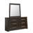 Double Drawer Dresser with Shaped Mirror