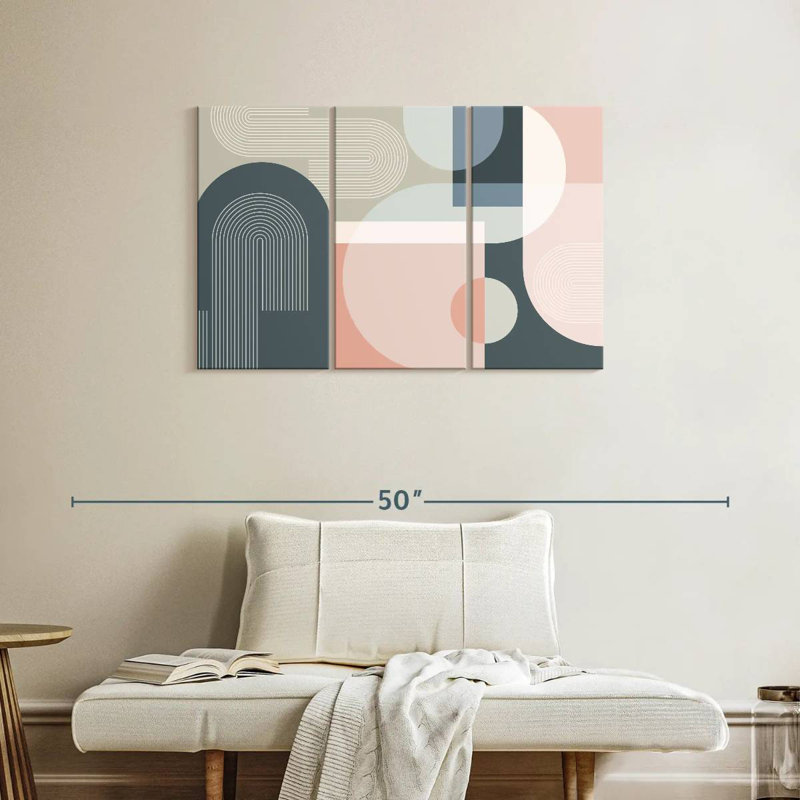 Arches abstraites de style Mid-Century Avery II, H 24 po x l 38 po