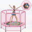 Trampoline pour tout-petits de 55 pouces avec filet de sécurité et balles, idéal pour le plaisir et la forme physique à l'intérieur et à l'extérieur-132908775