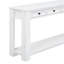 Table rustique chic antique blanche avec tablette et tiroirs pour le rangement de la console du vestibule: Design-2061601236