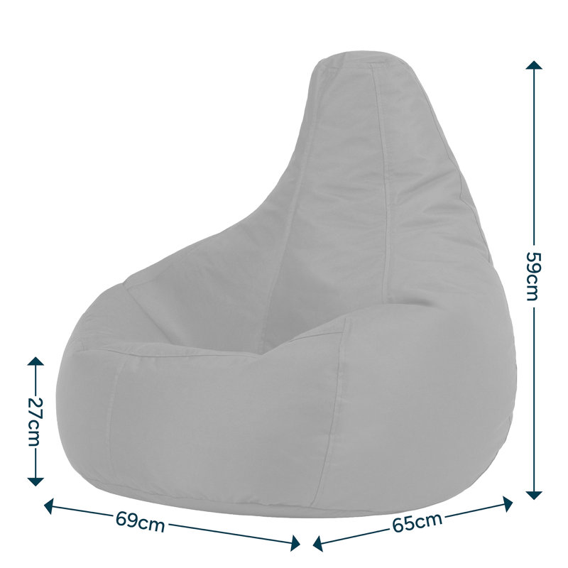 icon Kids Dalton High Back Bean Bag Indoor Outdoor Red, Orange