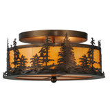 Rustic Lodge 2 - Light Semi Flush Mount