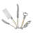 French Home Laguiole Essential 5-Piece Cheese Knife and Barware Set with Faux Ivory Handles