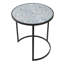 Ensemble de 2 tables de bout rondes, tables d'appoint empilables avec structure en métal robuste pour les petits espaces, le salon et le bureau