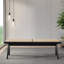 Swader Natural Rattan Upholstered Bench