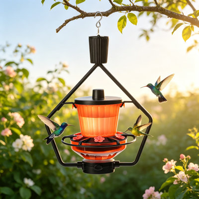 Retractable Hummingbird Feeder with Ant and Bee Proof Design, Leak-Proof Top-Fill, Durable ASA Plastic, Adjustable Hanging System