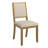 Cipolla 42"-60" Wood Finish Extendable Round Dining Set - 5-Piece, Dining Table And Cream Boucle Fabric Dining Chairs-107486193