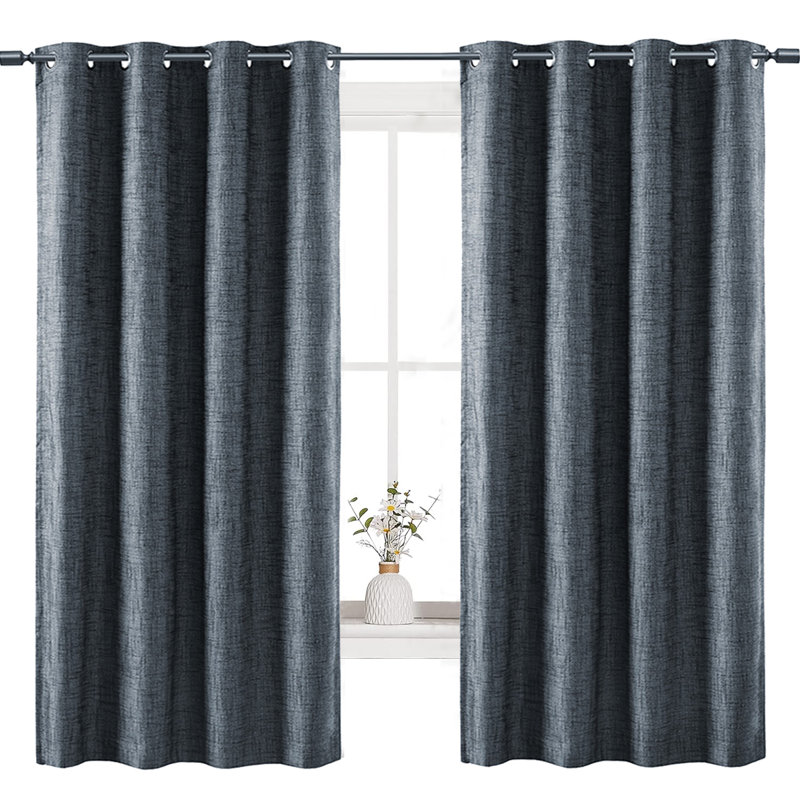 Cameley Blackout Curtain Pair, 50" W x 54" L, Blue
