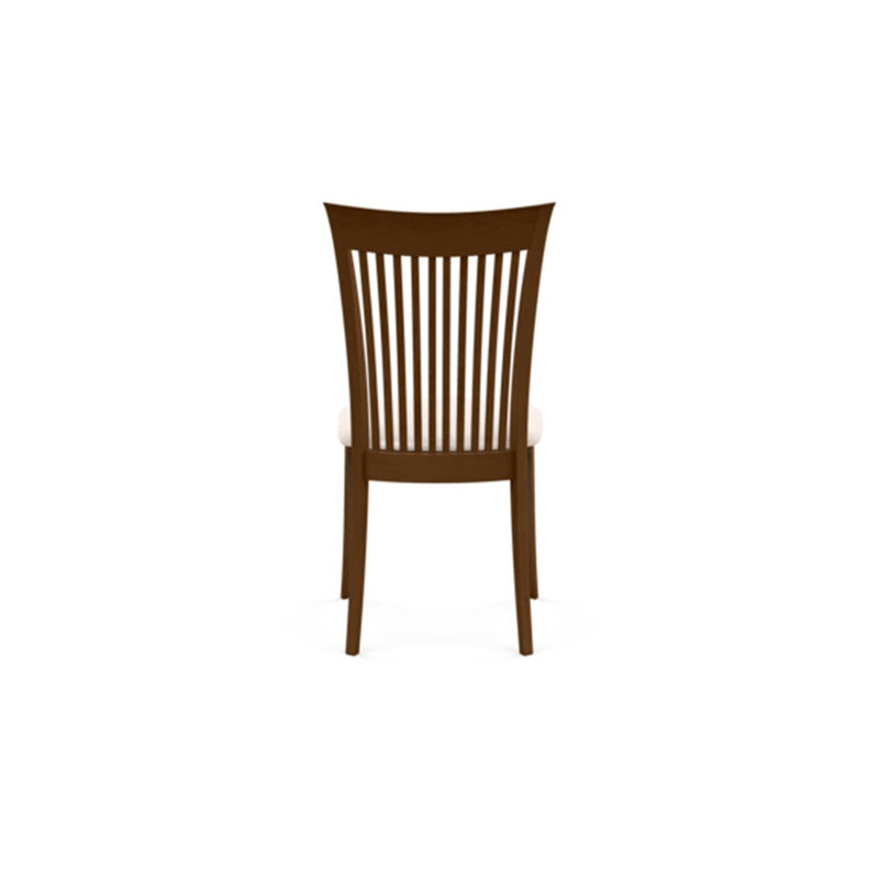Sarah Upholstered Dining Chair, Saddle Cherry, White Leather