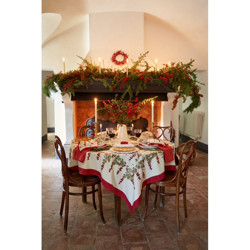 Gooseberry Handmade Floral Tablecloth, 70" Round