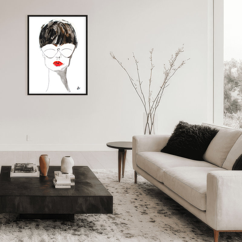 Courreges Print by Chauncey Jacks, 16" H x 12" W x 2.375" D, Framed Canvas, Black