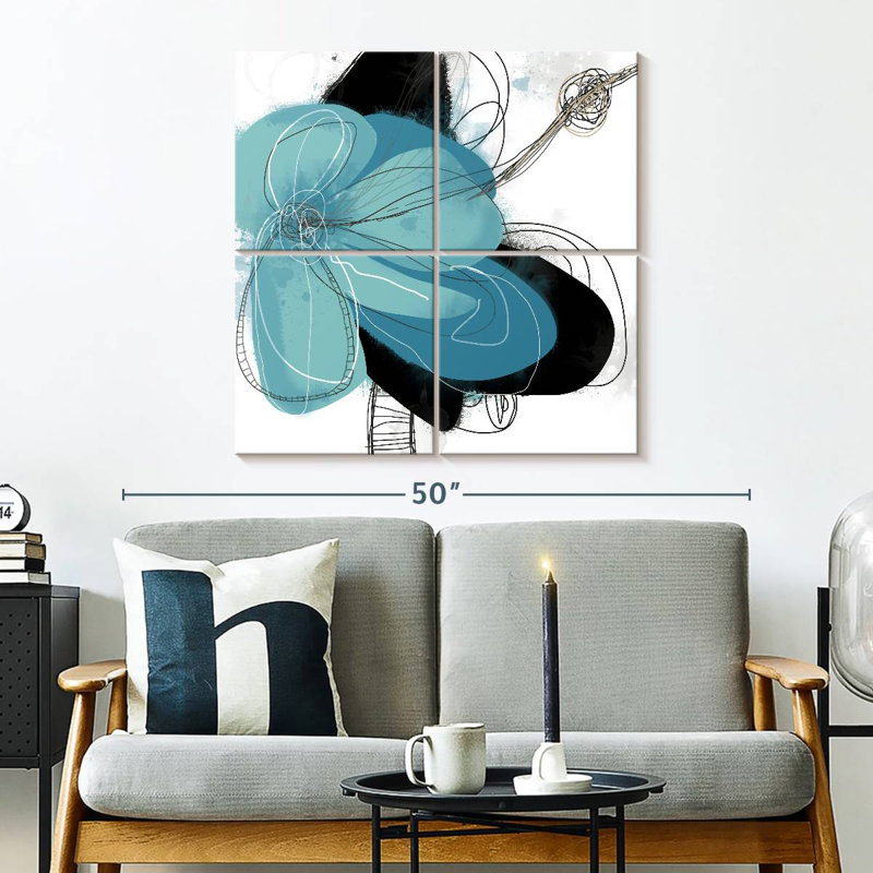 Azul Poetry I, H 32 po x l 32 po