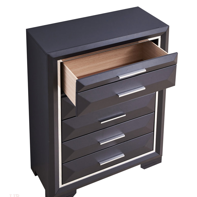 Coffre de rangement G01600-CH, noir