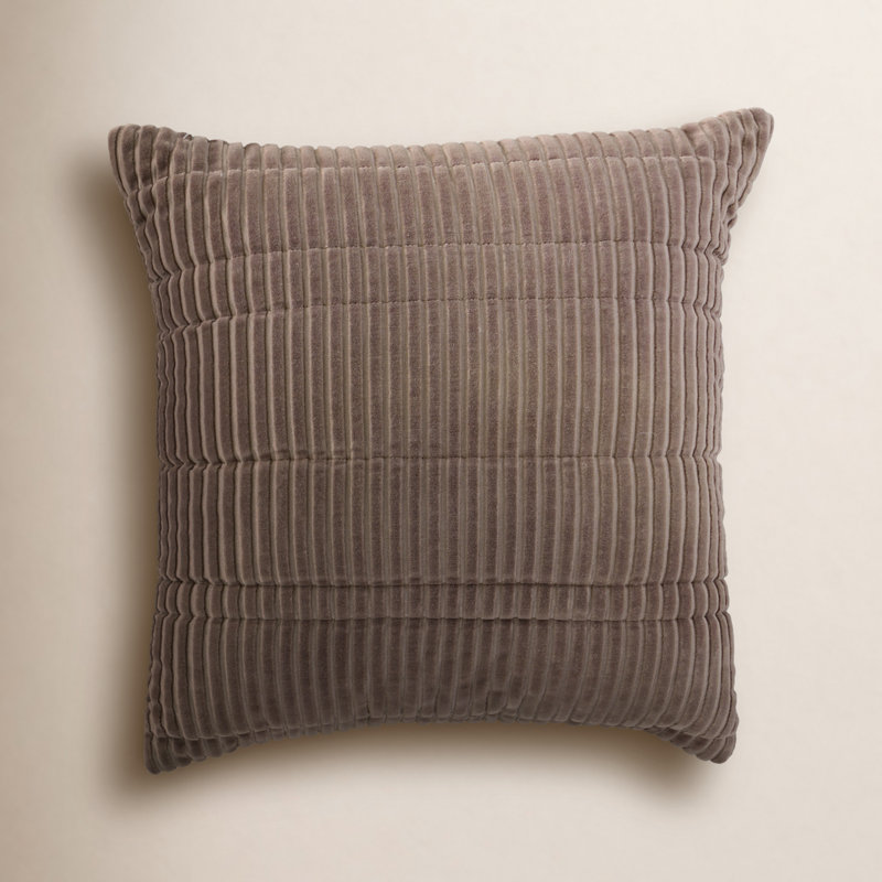 100% Cotton Throw Pillow, Brown, Polyester