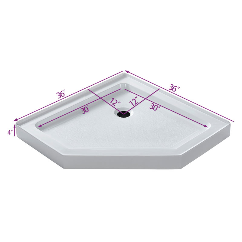 Base de douche simple 36 po x P 36 po