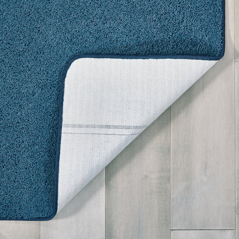 Tapis bleu denim touffeté KIDpli, Rectangle de 4 pi x 6 pi