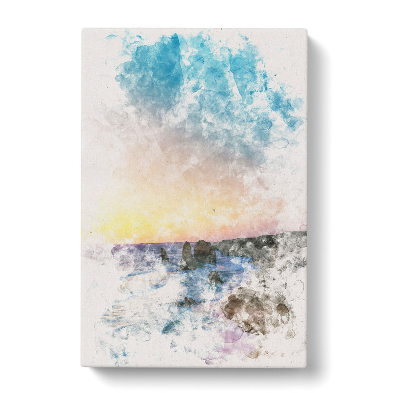 Twelve Apostles In Victoria Australia Abstract - Wrapped Canvas Painting, 76cm H x 50cm W x 3cm D