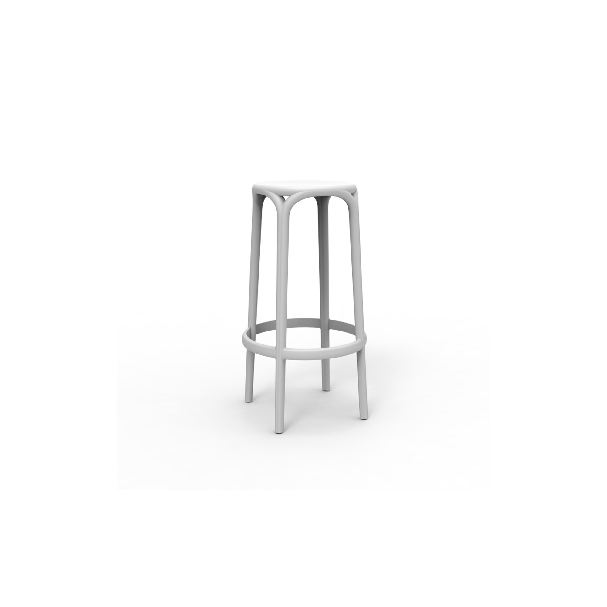 Brooklyn Bar Stool (Indoor/Outdoor), White, Counter Stool (25.75'' Seat Height)