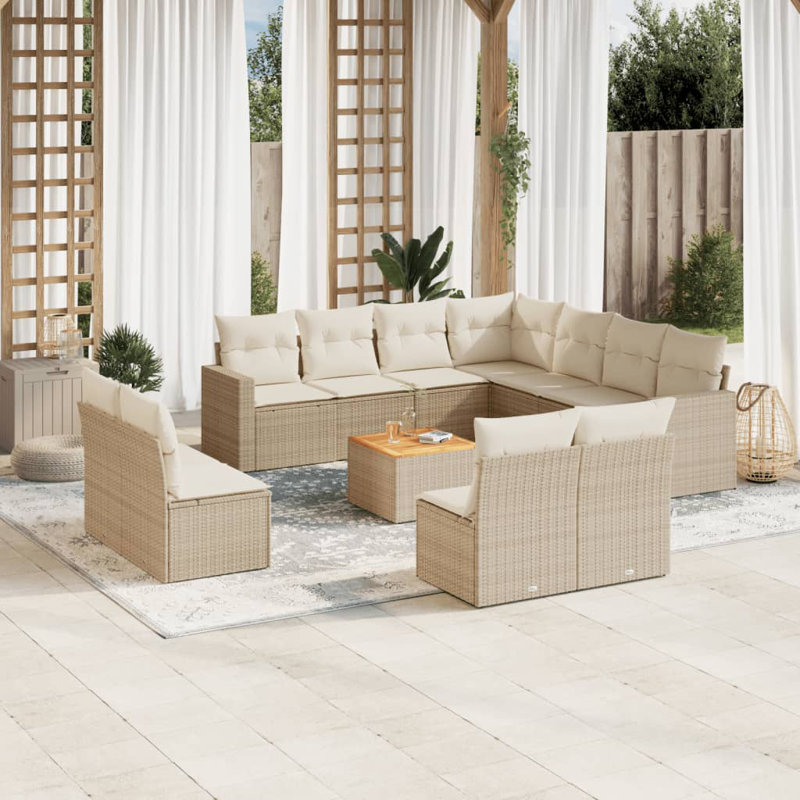  Garden Sofa Set Beige