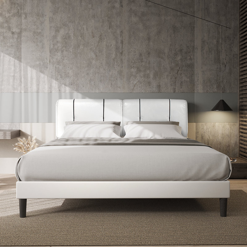 Ucon Upholstered Queen Size Platform  Bed