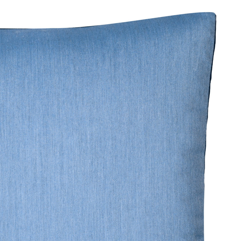 Ocean Banded Box Square Performance Pillow Cover & Insert