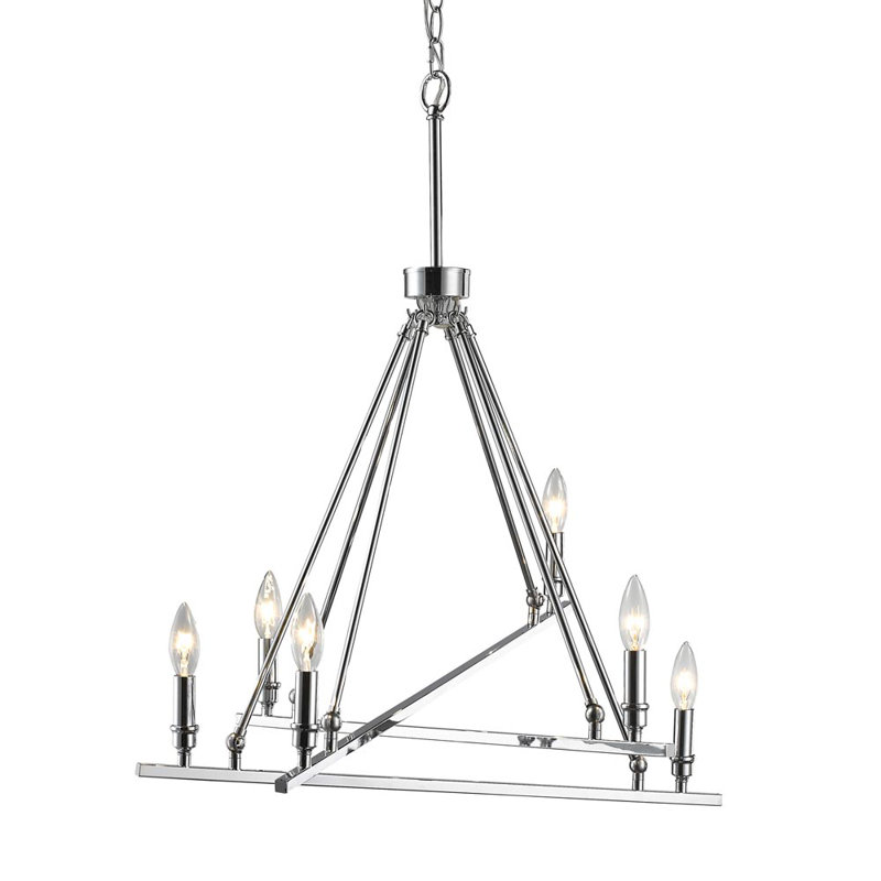 Gilberte 6 - Light Dimmable Tiered Chandelier, Chrome