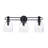 Moshe 24 in. 3-Light Matte Black Vanity Wall Light for Bathrooms