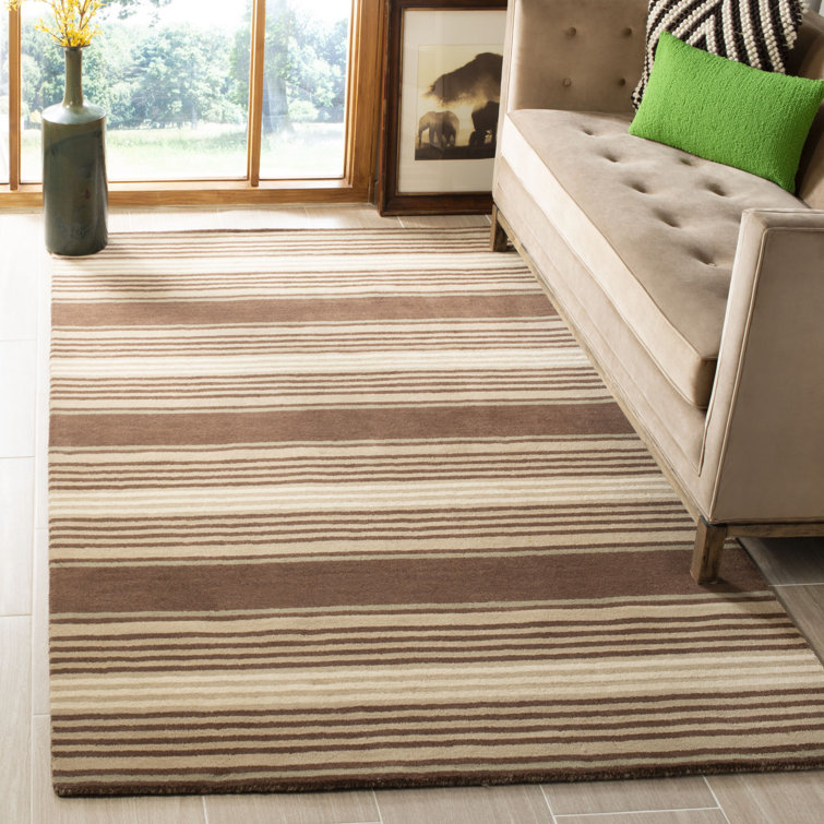 Tapis beige / brun en laine touffeté à la main Mcneil
