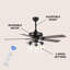 Ventilateur de plafond 52 pales 52 "avec télécommande et ensemble d'éclairage inclus Rockett