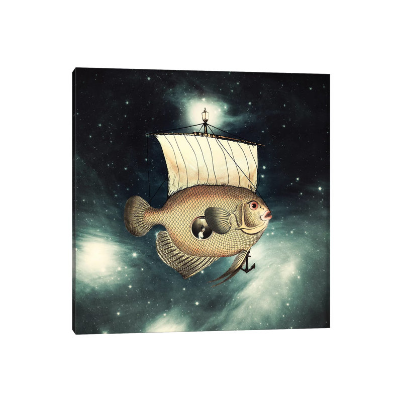 5 Weeks In A Flying Fish by Paula Belle Flores - Wrapped Canvas Gallery-Wrapped Canvas Giclée