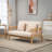 Comfortable Upholstered Loveseat Polyester Modern For Bedroom Small Spaces