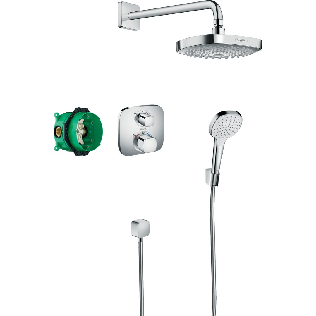 Hansgrohe Croma Select E Brausesystem Unterputz Mit Ecostat E Thermostat Chrom