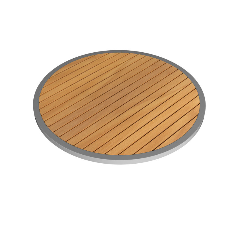 Plateau de table rond, Argent / Naturel, 36"
