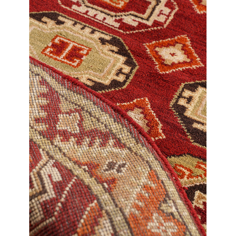 Tapis d'intérieur rond multicolore en soie et laine noué à la main, Rond 4 pi