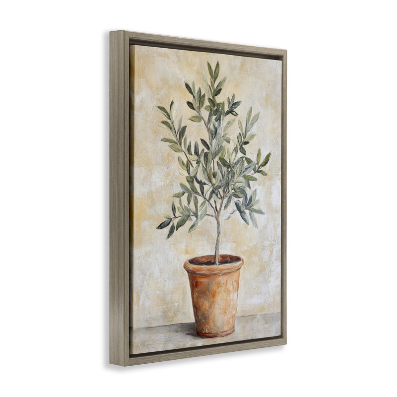 Plante d'intérieur dans un cadre flottant en terre cuite, design par Petal Prints Design, 25 x 17