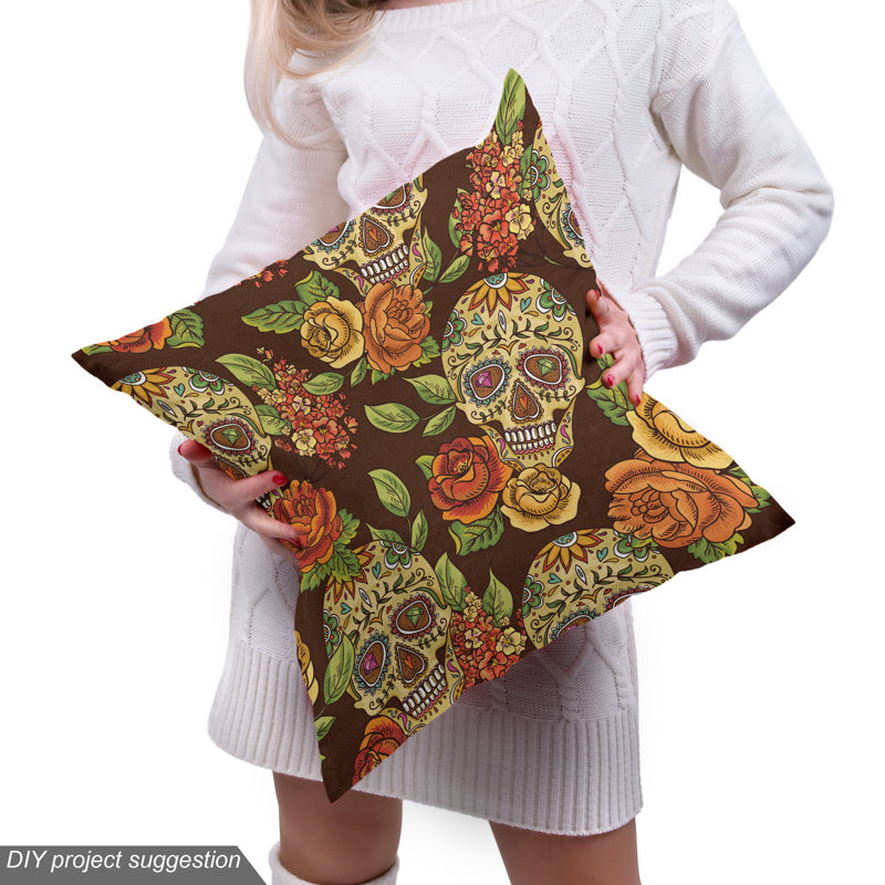 Tissu du crâne de sucre, l 58 po x L 180 po