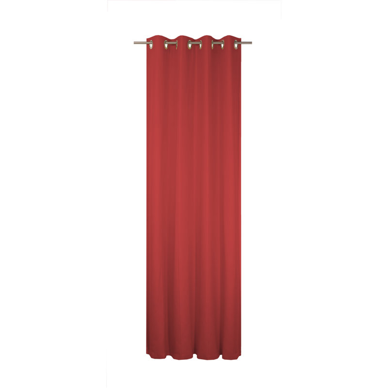 Pearce Eyelet Single Curtain, opaque, 132cm Width x 150cm Drop, Rot