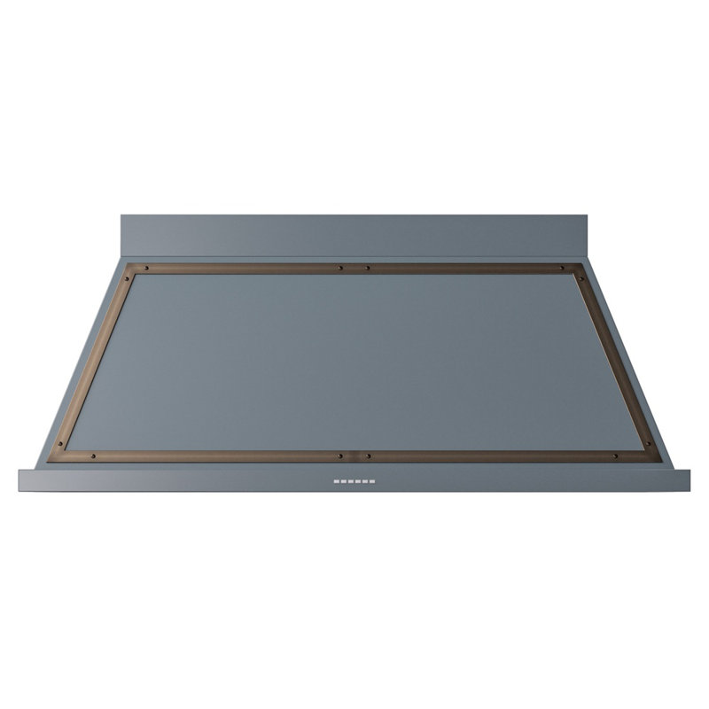 ILVE Nostalgie Noblesse 60 inch Range Hood, Blue Gray/Burnished