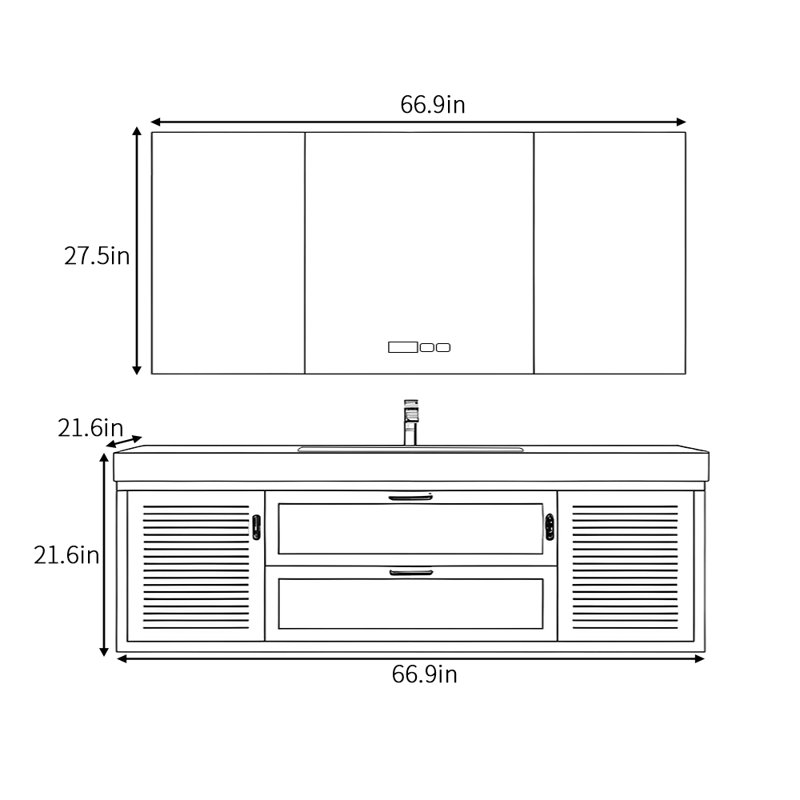 American modern simple bathroom cabinet