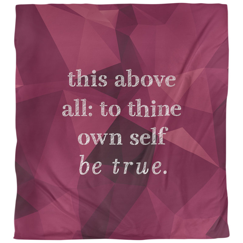 Housse de couette simple à citation inspiration shakespeare, Housse de couette pour grand lit, Spinelle