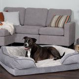 Velvet Waves Perfect Comfort Full Support Sofa Style Bolster Dog Bed