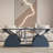 Modern Blue Rectangular Coffee Table With Rounded Corners, Open Storage Shelves & Sturdy Frame – Easy Assembly Geometric Design Table For Living Or Reception Room -1101414110