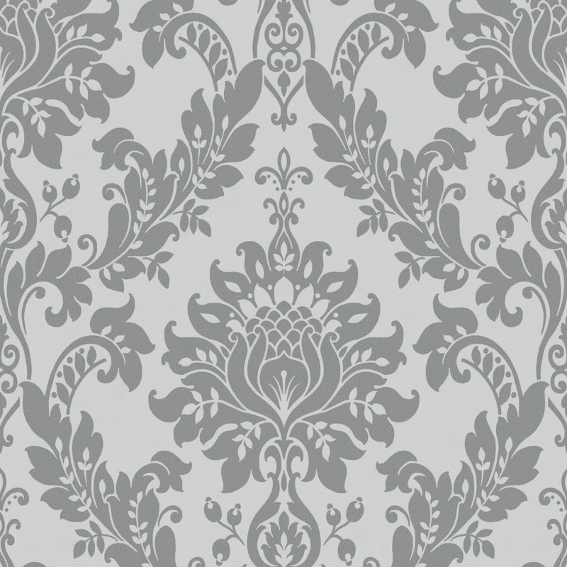 Clara 10m x 53cm Glitter Wallpaper Roll, Charcoal