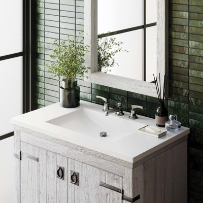 Plateau de meuble-lavabo simple en béton 36,5 po avec lavabo Palomar